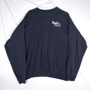 FedEx Express Vintage Logo Workwear Crewneck Navy Large